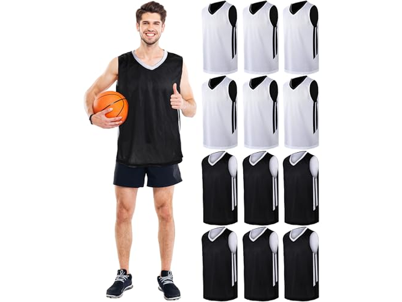 12 Pcs Blank Reversible Basketball Jersey