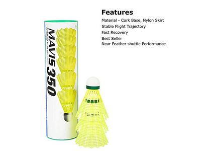350 Nylon Badminton Shuttlecocks