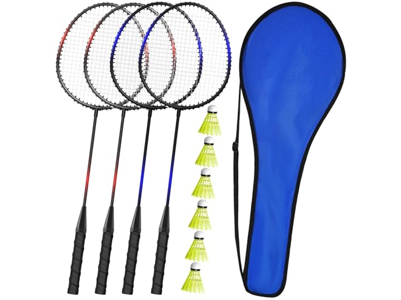 Badminton Rackets Set of 2-4 for Adults Kids