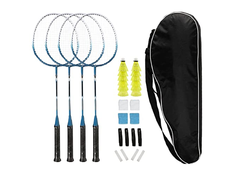 Badminton Rackets Set of 4 for Backyard Sports