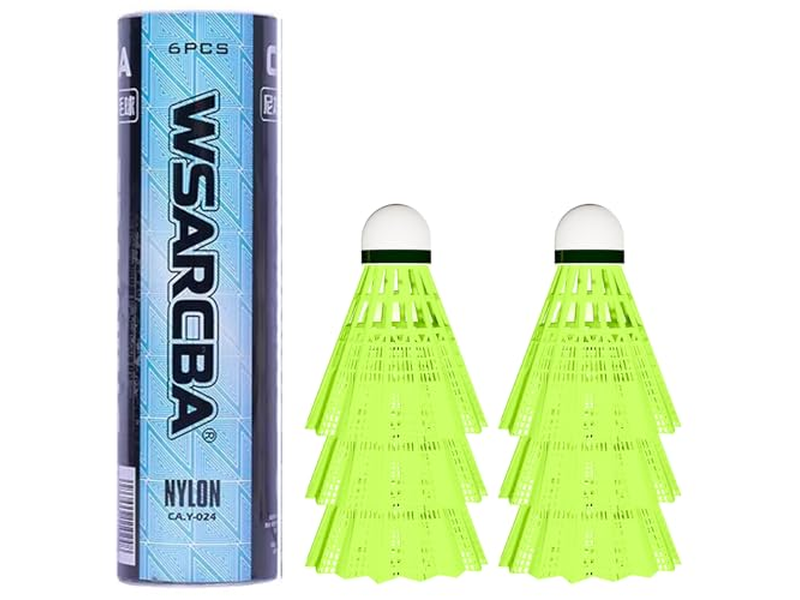 Badminton shuttlecocks Birdies 6 Pcs Plastic Nylon Badminton Birdie Ball Set 
