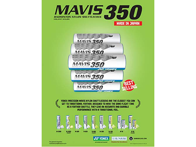 350 Nylon Shuttlecock with Blue Cap Yellow