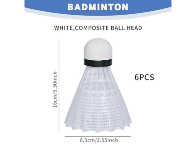 Badminton Birdies 6Pcs Nylon Bedminton Shuttlecocks