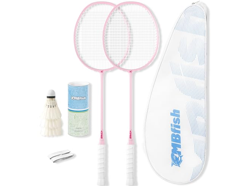Badminton Racket Set with 2 Carbon Fiber Rackets