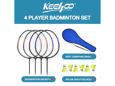 Badminton Rackets Set of 2-4 for Adults Kids