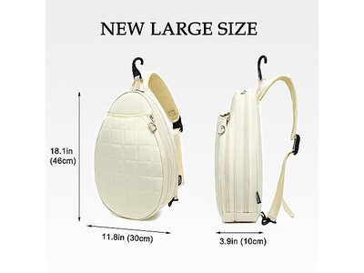 Rejolly Tennis Racket Sling Bag for Women Men Quilted Water