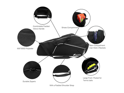 Tennis Bag with Shoe Compartment Lightweight Badminton Bag